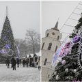 Iškritęs sniegas išpuošė Vilnių: Kalėdų miestelis atrodo pasakiškai