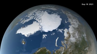 Tirpstantis ledas Arktyje. 