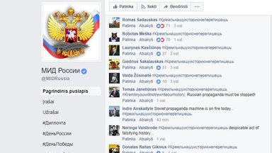 Rusija tulžingai atsakė į lietuvių šturmą prieš „Facebook“ paskyrą
