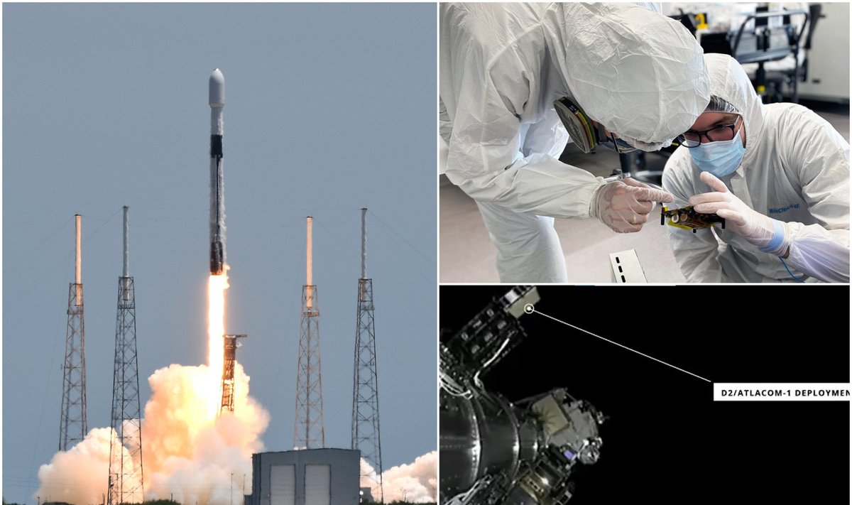 Į orbitą su SpaceX raketa Falcon 9 paleisti ir du NanoAvionics nanopalydovai. Scanpix/SpaceX/NanoAvionics nuotr.