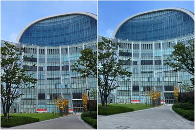 Kairėje – nuotrauka, daryta su „Samsung Galaxy Flip5“, dešinėje – su „iPhone 13 Pro Max“