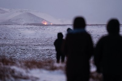 Islandijos išsiveržęs ugnikalnis
