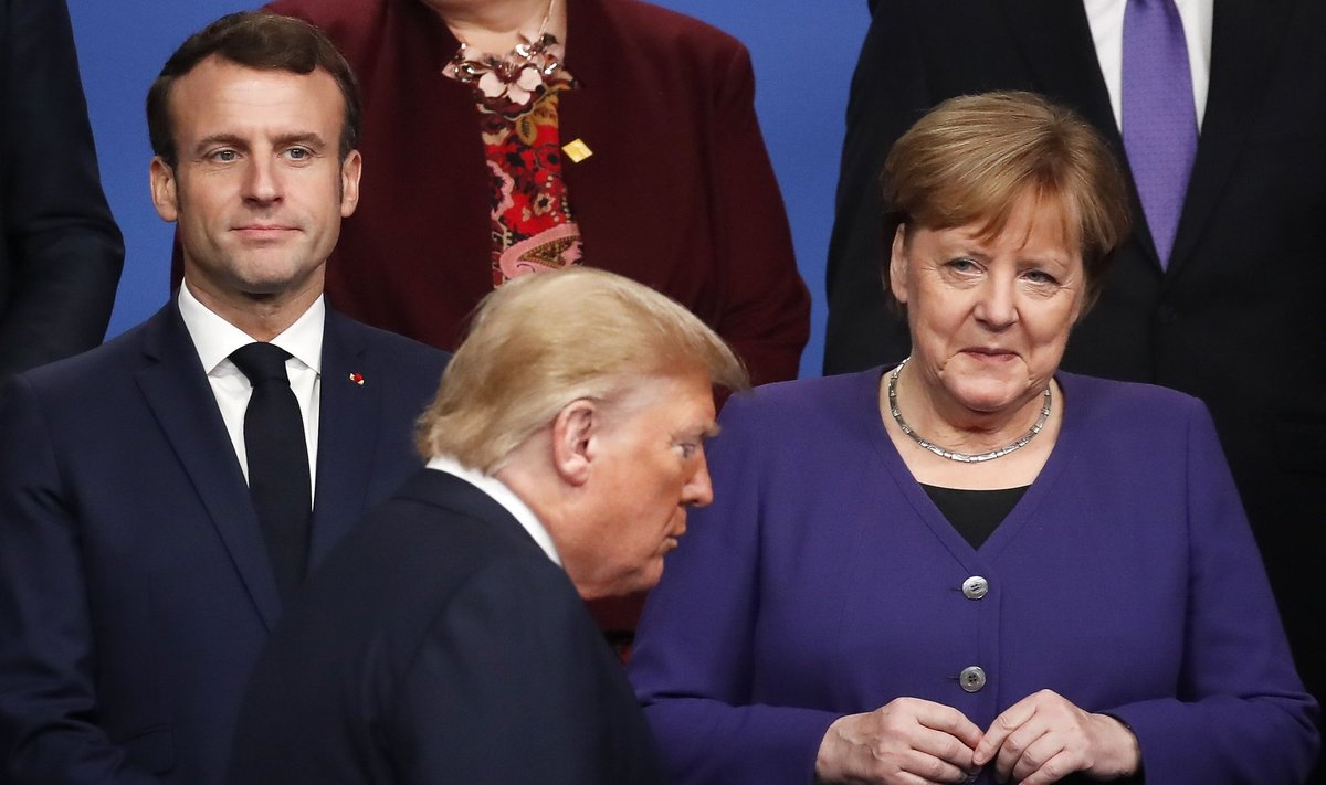 Emmanuelis Macronas, Donaldas Trumpas, Angela Merkel