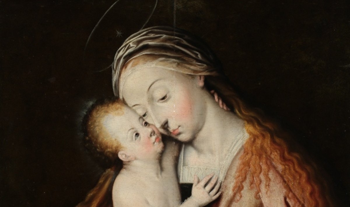 Švč. Mergelė su kūdikėliu Jėzumi (autorius nežinomas)