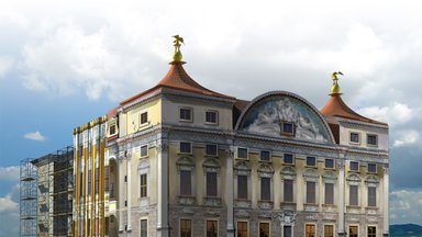 На время реставрации дворец Сапег закроют иллюзорные фасады