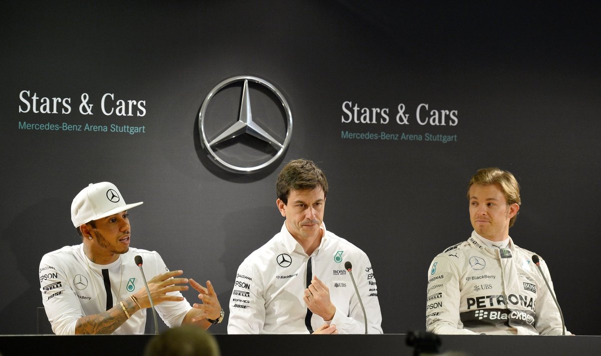 Lewisas Hamiltonas, Toto Wolffas ir Nico Rosbergas