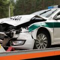Vilniuje į avariją pateko policijos pareigūnai