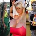 Neįtikėtinos moterys: taip atrodo „Z“ dydžio krūtys, 95 proc. tatuiruoto kūno ir 2,4 metro klubų apimtis