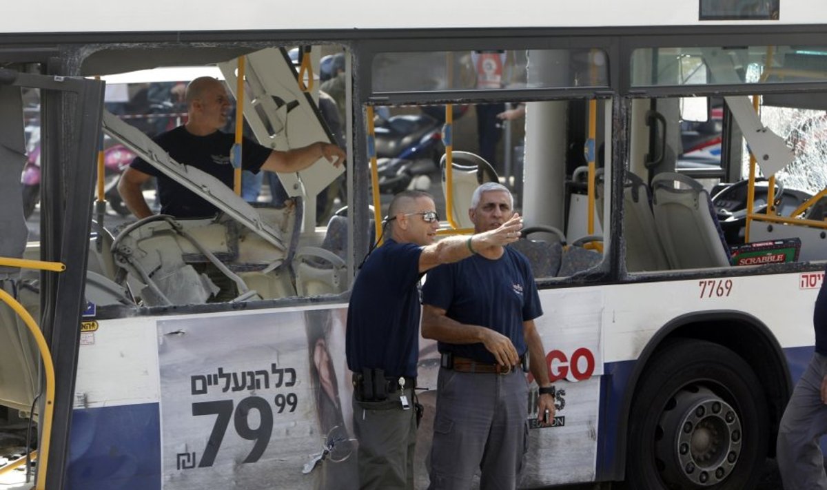 Tel Avive sprogo autobusas