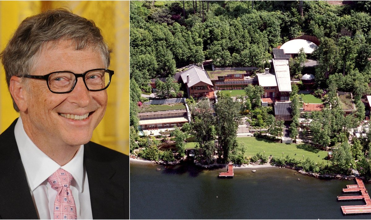 Bill Gates ir jo prabangiai įrengtas namas