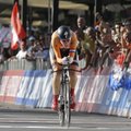 Pasaulio dviračių plento jaunių čempionato atskiro starto lenktynėse M. Aužbikavičiūtė buvo šešiolikta
