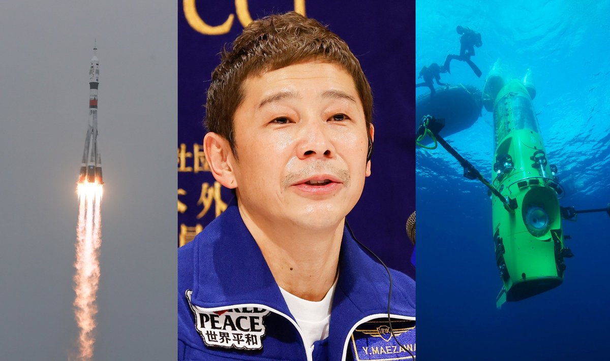 Yusaku Maezawa, grįžęs iš kosmoso, žada nerti į įdubą vandenyne.