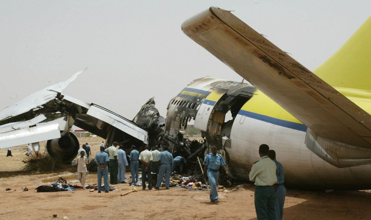 Lėktvuo katastrofa Sudane