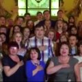 Odesos gubernatoriumi tapęs M. Saakašvilis giedojo Ukrainos himną