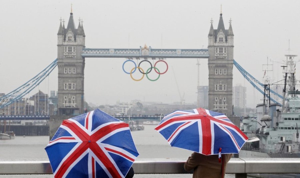 Meteorologai prognozuoja lietingas Londono olimpines žaidynes