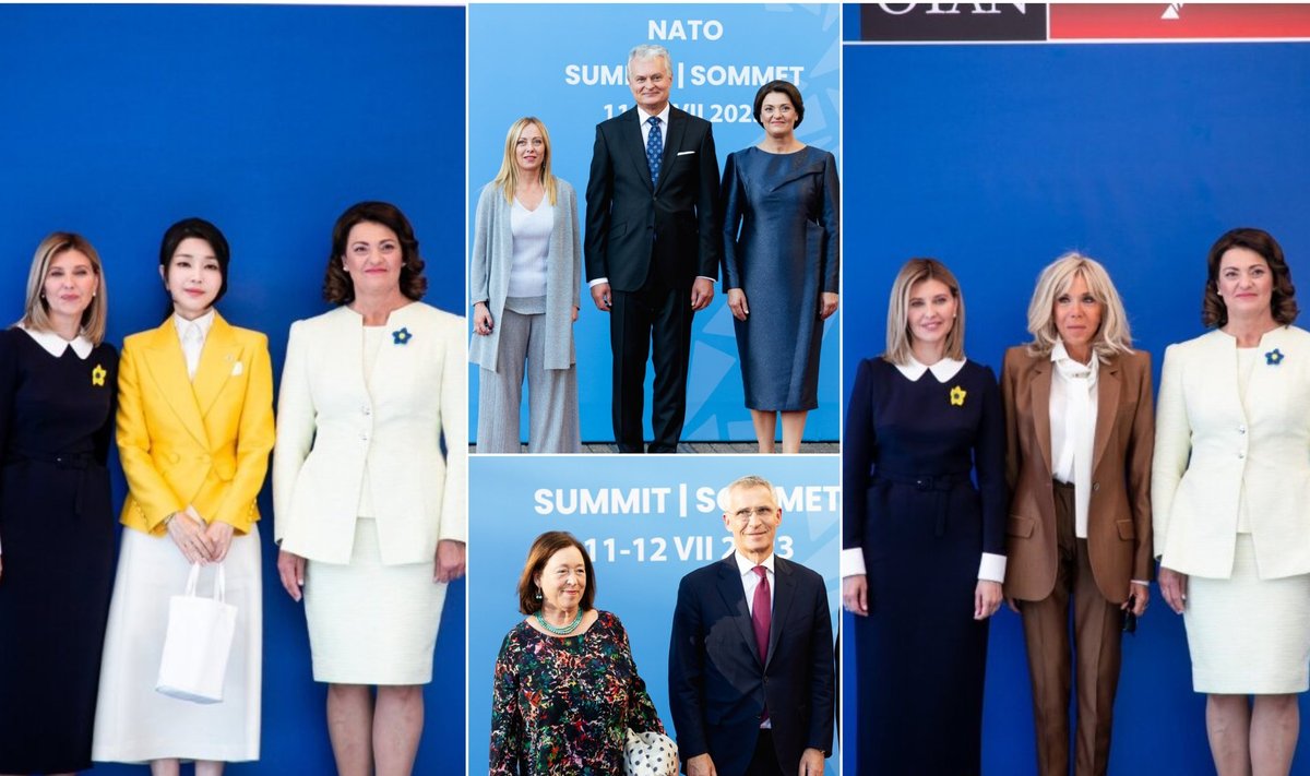 NATO viršūnių susitikimo renginiuose dalyvavusių damų stilius