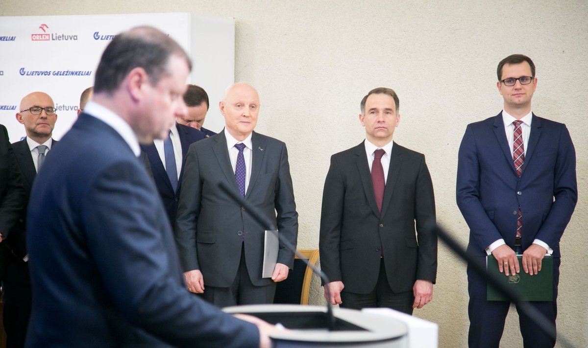 Saulius Skvernelis, Wojciechas Jasinskis, Rokas Masiūlis, Mantas Bartuška