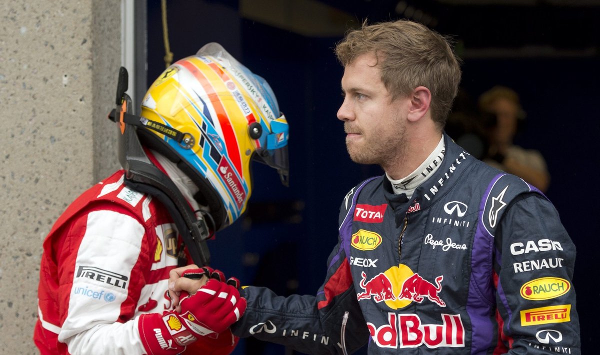 Fernandas Alonso ir Sebastianas Vettelis