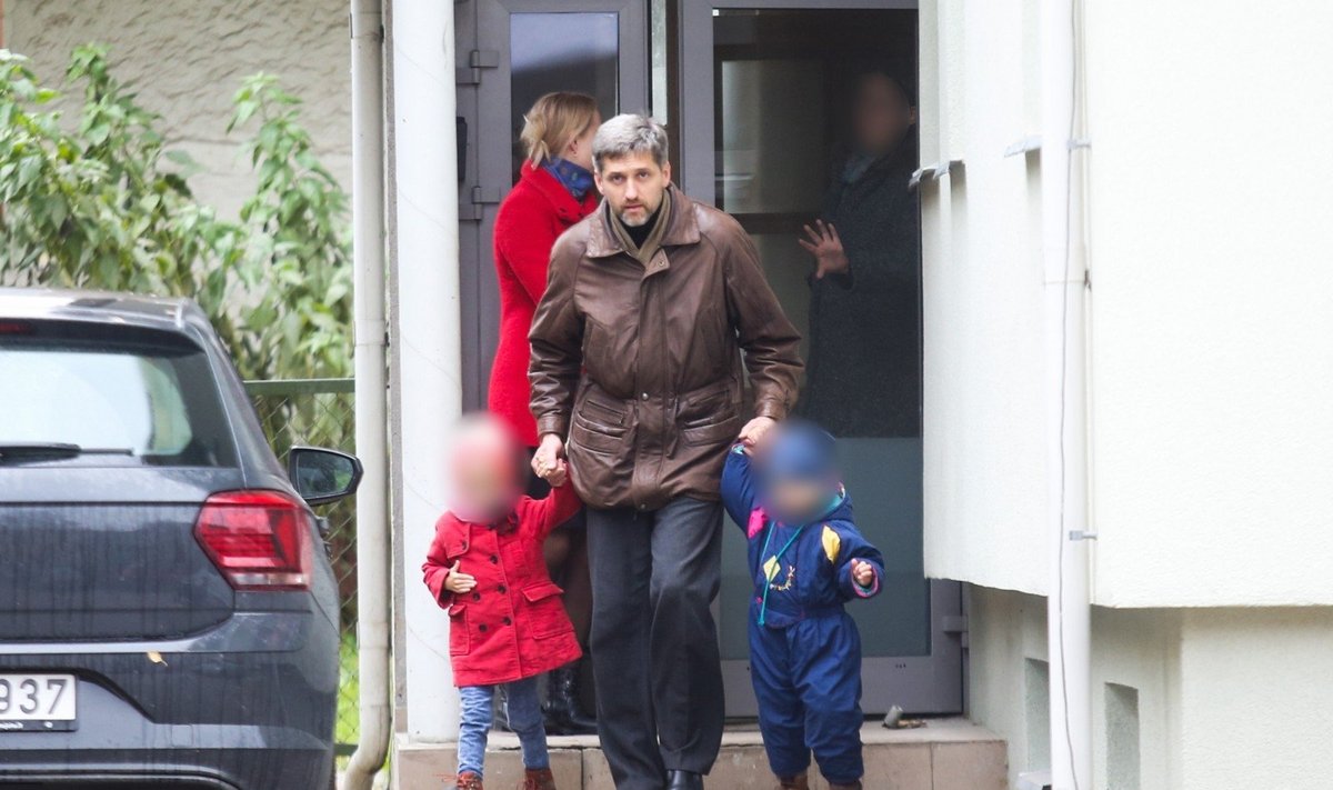 Gintaras Kručinskas su vaikais