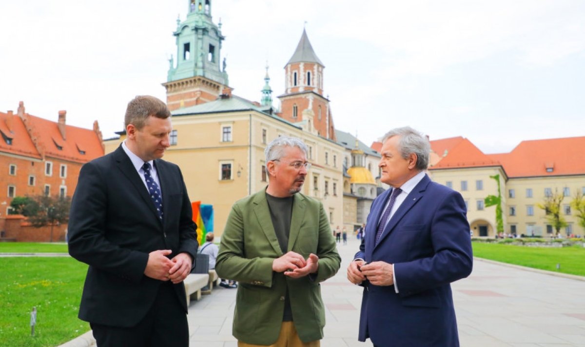 Simonas Kairys susitiko su Lenkijos ir Ukrainos kultūros ministrais (Danutos Matloch nuotr.)