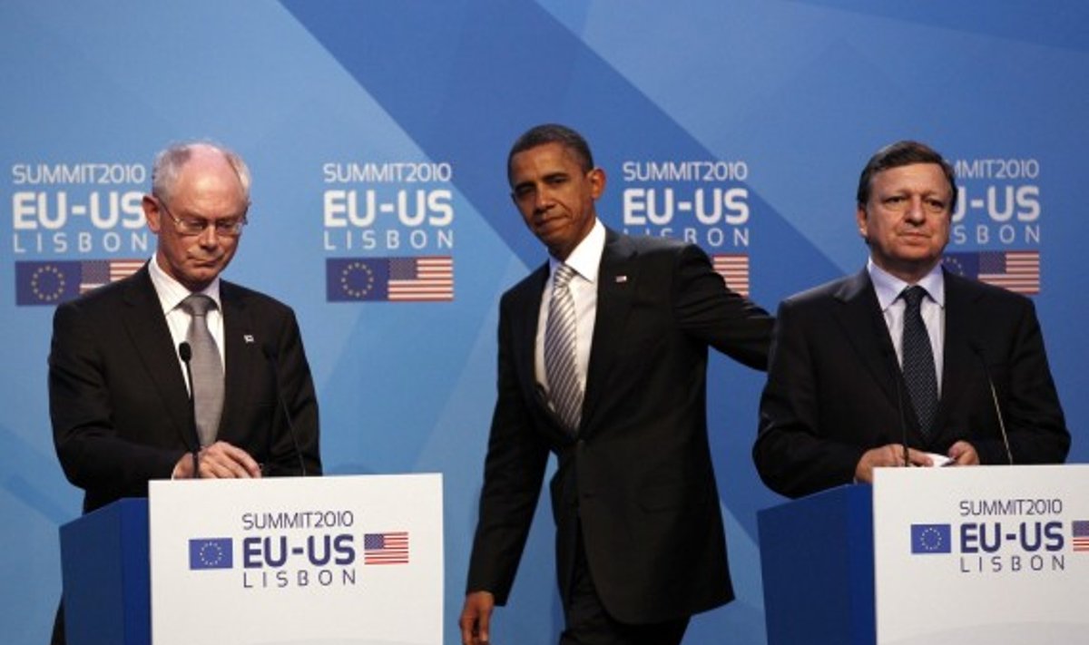 H.Van Rompuy, B. Obama, J.M. Barroso