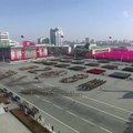 Šiaurės Korėja olimpiados išvakarėse surengė karinį paradą