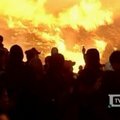 Pietų Korėjoje šventės metu įsiplieskė gaisras