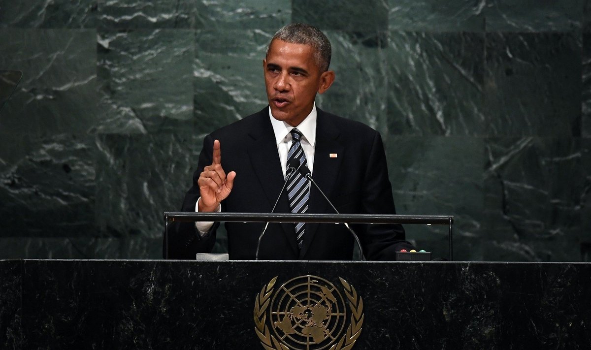 Barackas Obama sako kalbą JT