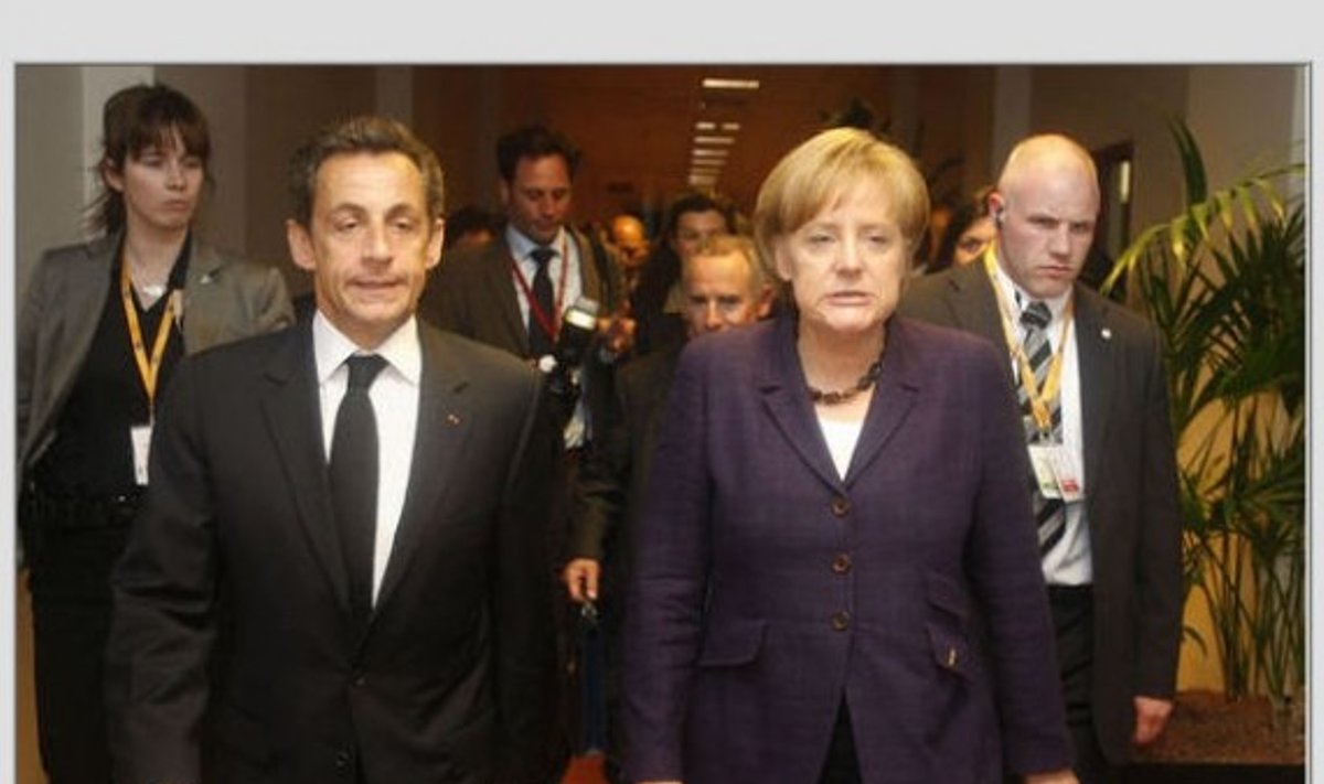 Nicolas Sarkozy ir Angela Merkel