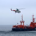 Спасательное судно Sakiai ликвидировало загрязняющее пятно в Балтийском море