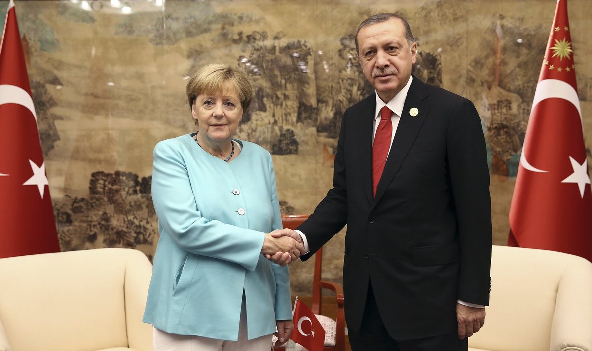 Angela Merkel ir Recepas Tayyipas Erdoganas