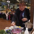 Žymus lenkų kulinarijos ir kelionių žurnalistas Halės turguje gamino šaltibarščius