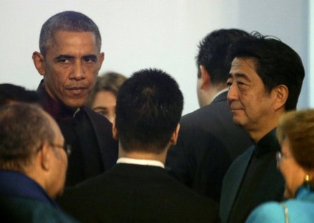 Barackas Obama, Shinzo Abe