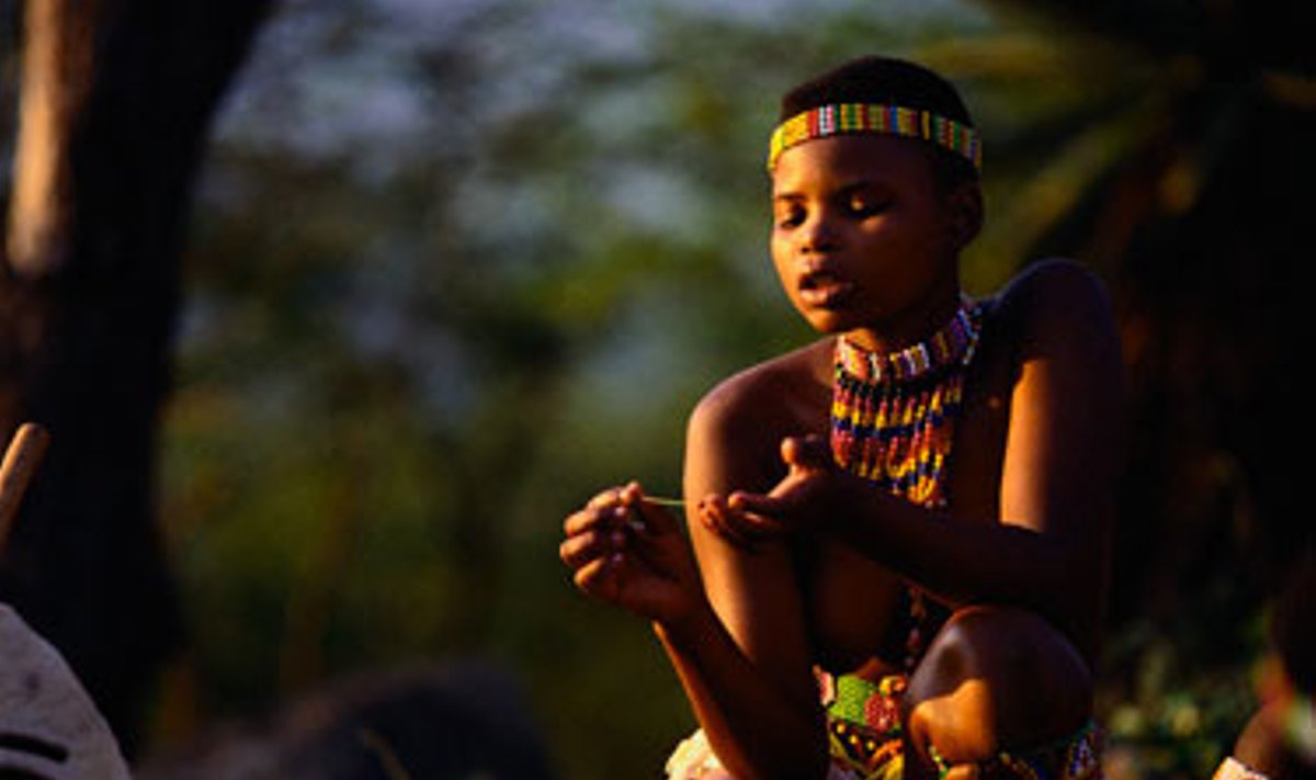 Zulų mergina, Pietų Afrika