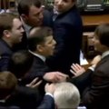 Ukrainos parlamente kilo muštynės