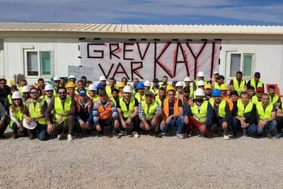 „Kayi Construction“ darbininkai streikuoja Alžyre