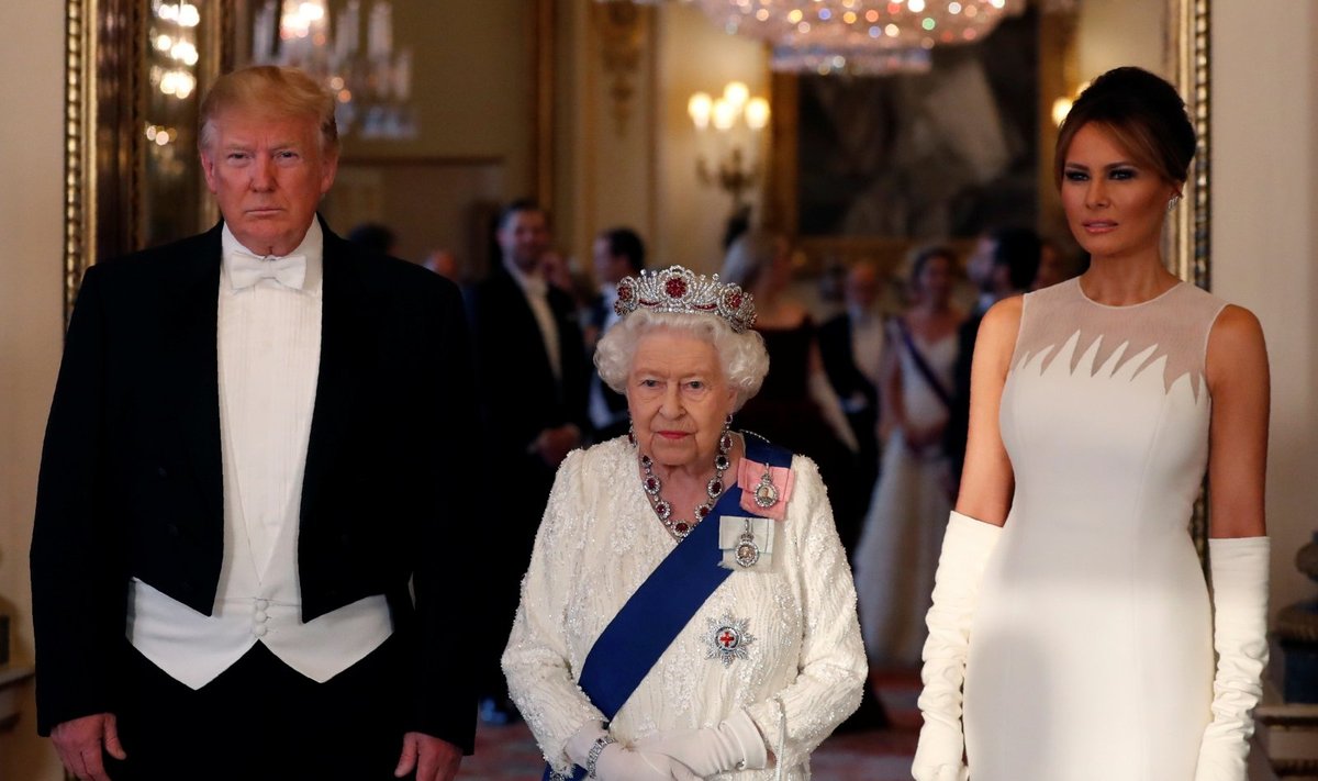 Donaldas Trumpas, Elžbieta II, Melania Trump