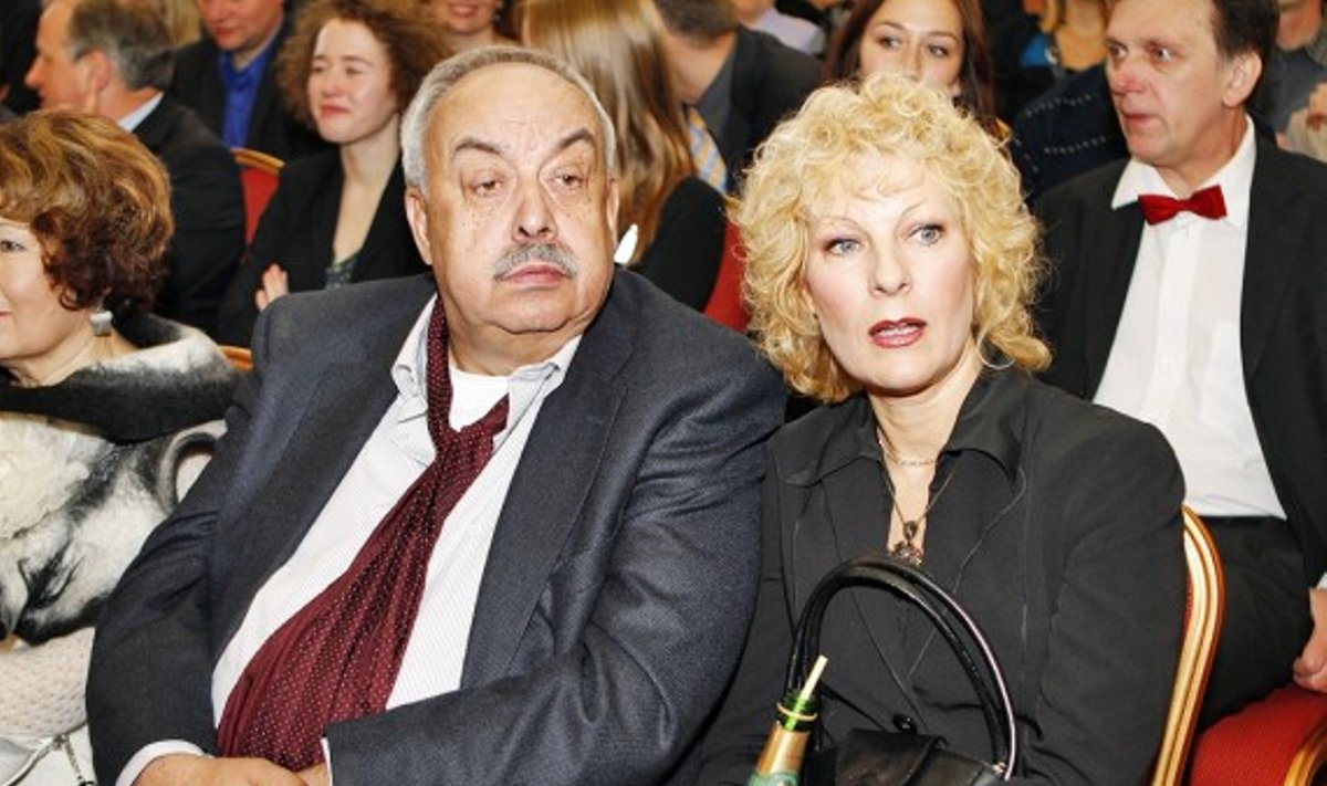 Buvęs Nacionalinio teatro vadovas Adolfas Večerskis su žmona Viola