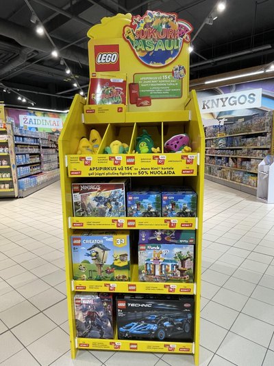 Akcijos stendas parduotuvėse