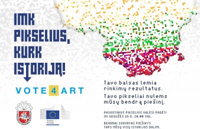 Iniciatyvos „Vote4Art“ plakatas