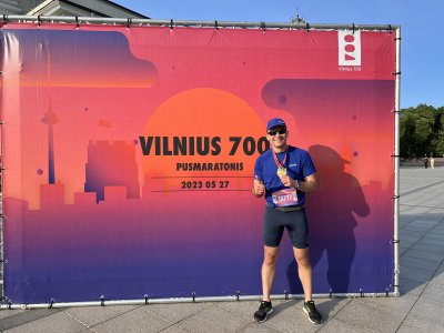 Tadas Kvasilius nubego 21,098 km Vilniaus pusmaratonyje