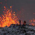 Išsiveržęs Islandijos ugnikalnis rimsta: lava spjaudosi tik du krateriai