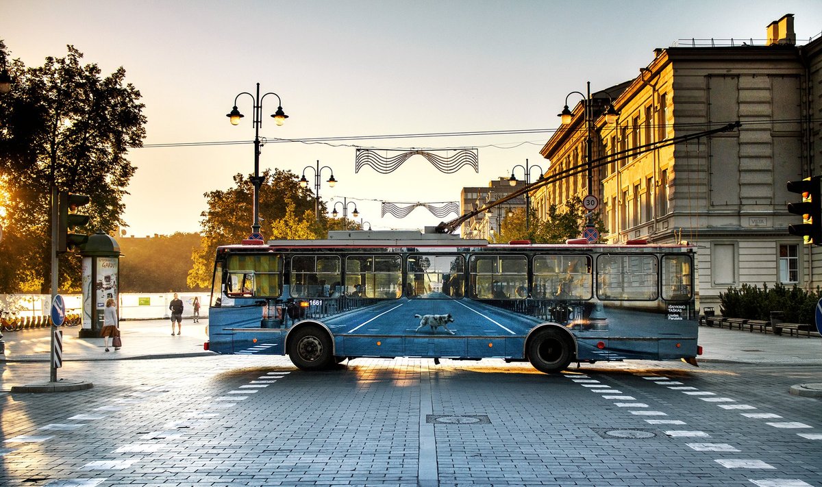 Vilnius Street Art troleibusas