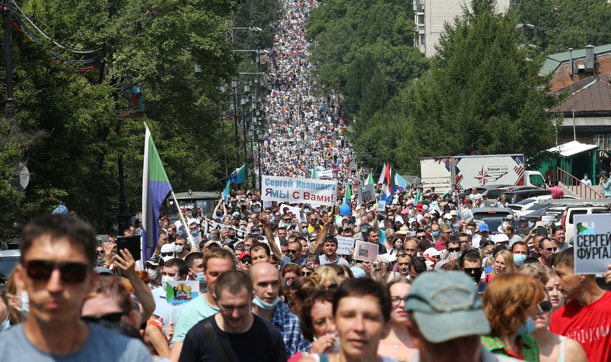 Protestai Chabarovske