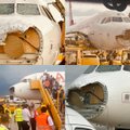 Į Austriją skridusį keleivinį lėktuvą sumaitojo kruša