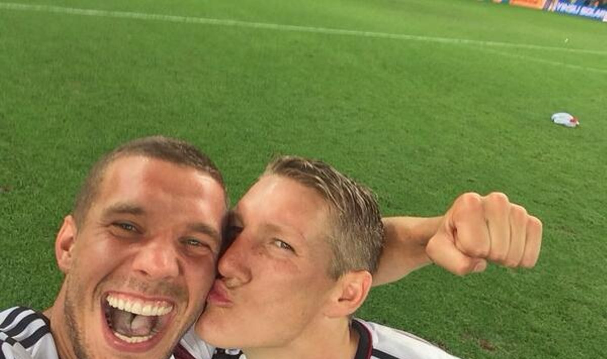 Lukas Podolski ir Bastianas Schweinsteigeris