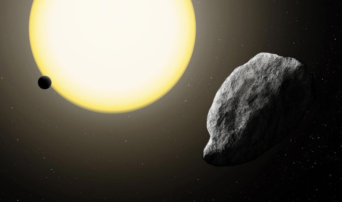 Asteroidas Saulės sistemoje. Katherine Cain/ Carnegie Institution for Science iliustr.