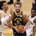 Apsukų nemažinantis Sabonis ir „Pacers“ per pratęsimą išplėšė pergalę Naujajame Orleane