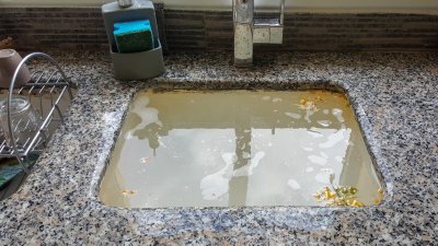 Užsikimšusi kriauklė