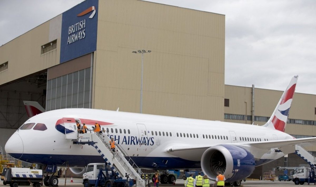 Oro linijų bendrovės „British Airways“ Boeing 787 Dreamliner Londono Heathrow oro uoste 